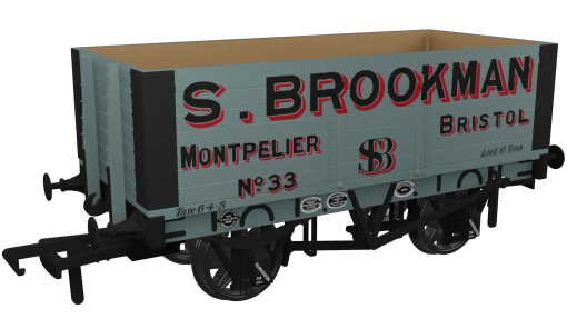 Rapido Trains 967421 RCH 1907 Private Owner 7 Plank Wagon S Brookman No.33 Era 2 (OO Gauge)