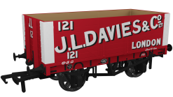 Rapido Trains 967422 RCH 1907 Private Owner 7 Plank Wagon J L Davies & Co No.121 Era 2 (OO Gauge)