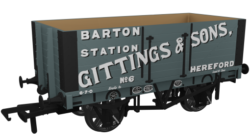 Rapido Trains 967424 RCH 1907 Private Owner 7 Plank Wagon Gittings & Sons No.6 Era 2 (OO Gauge)