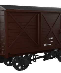 Rapido Trains 976009 CR Dia.67 10t Van – LMS (post-36) No.302434 Era 3 (OO Gauge)