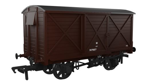 Rapido Trains 976016 CR Dia.67 10t Van – BR No.M307627 Era 4 (OO Gauge)