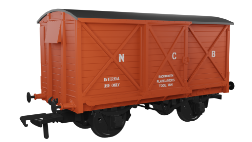 Rapido Trains 976017 CR Dia.67 10t Van – NCB Backworth Tool Van Era 4/5 (OO Gauge)