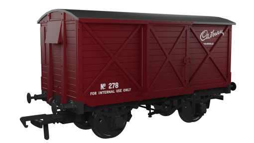 Rapido Trains 976022 CR Dia.67 10t Van – Cadbury No.278 Era 3 (OO Gauge)