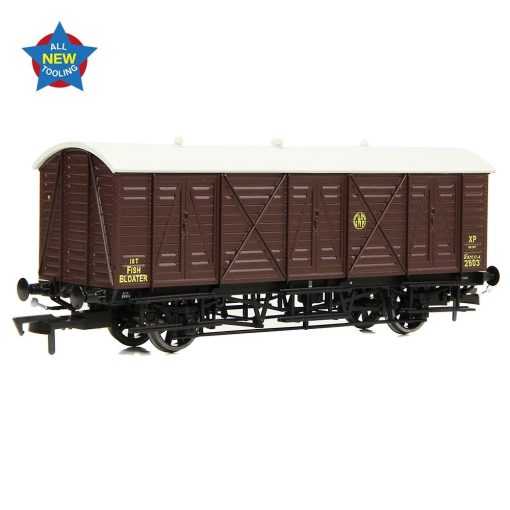 EFE Rail E87059 GWR 10T 'Bloater' Fish Van GWR Brown Shirtbutton (OO Gauge)