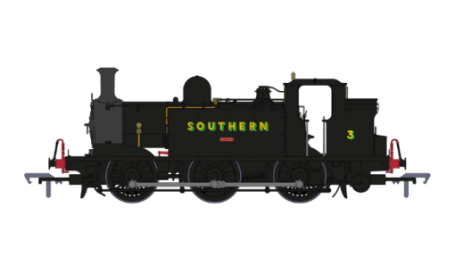 Rapido Trains 936013 E1 No.3 ‘Ryde’ Southern Black ‘Sunshine’ (IoW Condition) (OO Gauge)