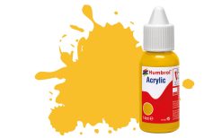 Humbrol Acrylic Dropper Bottle DB0024 No 024 Trainer Yellow - Matt 14ml