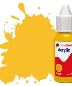 Humbrol Acrylic Dropper Bottle DB0024 No 024 Trainer Yellow - Matt 14ml