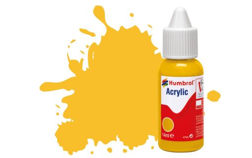 Humbrol Acrylic Dropper Bottle DB0024 No 024 Trainer Yellow - Matt 14ml