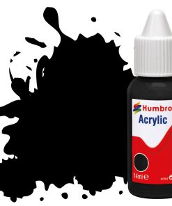 Humbrol Acrylic Dropper Bottle DB0033 No 033 Black - Matt 14ml