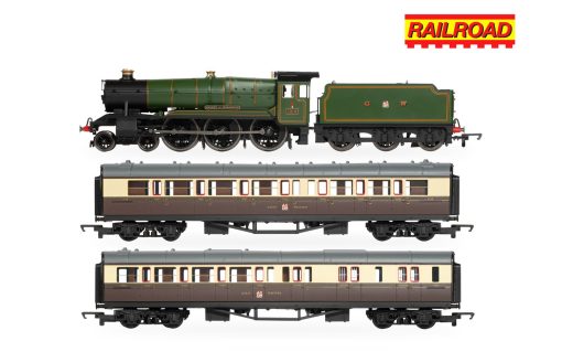 Hornby R30376 RailRoad: GWR - Class 1000 'County of Merioneth' - Train Pack Dcc Ready 8 Pin (OO Gauge) Free Postage
