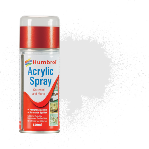 Humbrol AD6022 Acrylic No 22 White Gloss Modellers Spray 150ml
