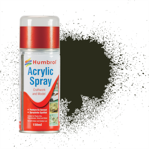 Humbrol AD6053 Acrylic No 53 Gunmetal Metallic Modellers Spray 150ml