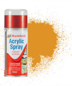 Humbrol AD6054 Acrylic No 54 Brass Metallic Modellers Spray 150ml