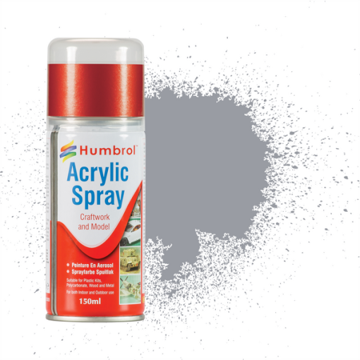 Humbrol AD6064 Acrylic No 64 Light Grey Matt Modellers Spray 150ml