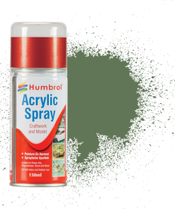 Humbrol AD6080 Acrylic No 80 Grass Green Matt Modellers Spray 150ml