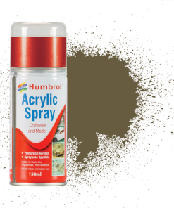 Humbrol AD6086 Acrylic No 86 Olive Green Matt Modellers Spray 150ml