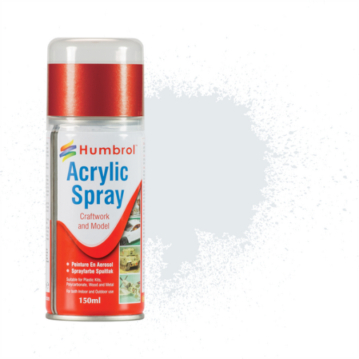 Humbrol AD6191 Acrylic No 191 Chrome Silver Metallic Modellers Spray 150ml