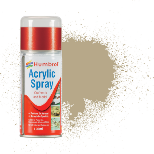 Humbrol AD6237 Acrylic No 237 Desert Tan Matt Modellers Spray 150ml