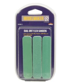 Model Maker MM011 DualGrit Flexi Sander (3 Pcs - 9 x 1.9 x 0.6cm)