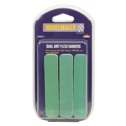Model Maker MM011 DualGrit Flexi Sander (3 Pcs - 9 x 1.9 x 0.6cm)