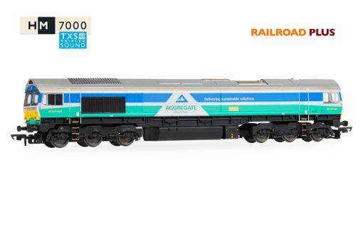Hornby R30428TXS RailRoad Plus: Class 66 - Aggregates Industries - 66711 'Sence' (ERA 11) Dcc Sound Fitted (OO Gauge)
