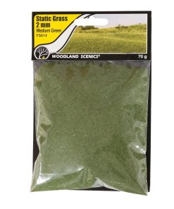 Woodland Scenics WFS614 2mm Static Grass Medium Green (Multiple Scales)