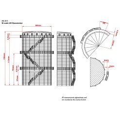 Alternative view of Graham Farish 42-211 Low Relief Gasometer (N Gauge)
