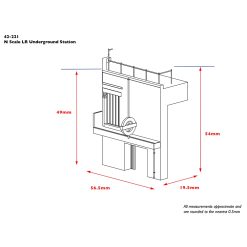 Alternative view of Graham Farish 42-221 Low Relief Underground Station (N Gauge)