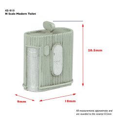 Alternative view of Graham Farish 42-513 Modern Toilet (x2) (N Gauge)