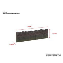 Alternative view of Graham Farish 42-595 Sleeper Built Fencing (x4) (N Gauge)