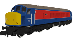 Rapido Trains 948707 Class 46 97403 Ixion RTC Blue/Red With Sealed Beam Headlights Dcc Sound (N Gauge)