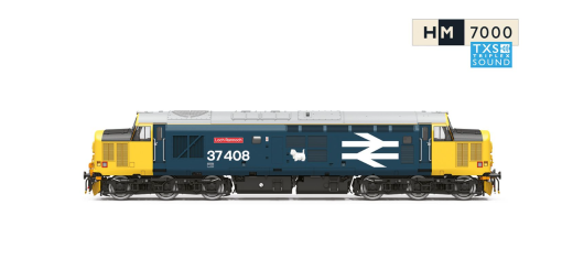 Hornby TT3035TXSM BR - Class 37 - 37408 'Loch Rannoch' DCC Sound Fitted (TT:120 Gauge) Free Postage
