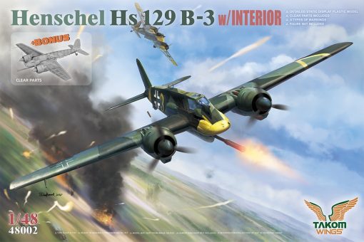Takom PKTAK48002 German Air Force Henschel Hs 129 B-3 Ground Attack Aircraft (1:48 Scale)