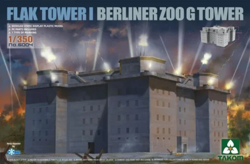 Takom PKTAK06004 German Flak Tower I Berliner Zoo G-Tower Berlin (1:350 Scale)