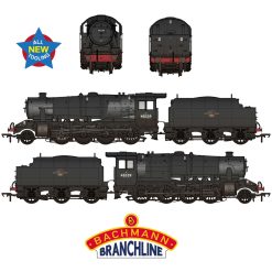 Bachmann Branchline 35-235 LMS 8F with Riveted Tender 48339 BR Black (Late Crest) Weathered Dcc Ready Plux 22 (OO Gauge) Free Postage