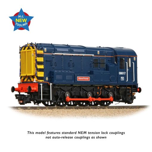 Bachmann Branchline 35-915 Class 08 08617 "Steve Purser" BR Blue (Retro) Dcc Ready Plux 22 Socket (OO Gauge) Free Postage