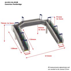 Alternative view of Bachmann Branchline 44-023R Concrete Footbridge - Red (OO Gauge)