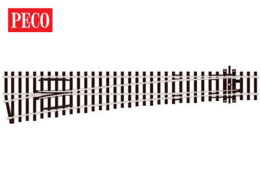 Peco SL-E89 Turnout, Large Radius, Left Hand (OO Gauge)