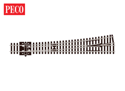Peco SL-E389 Electrofrog Turnout, Large Radius, Left Hand (N Gauge)