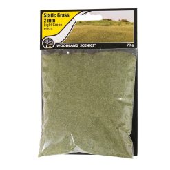 Woodland Scenics WFS615 2mm Static Grass Light Green (Multiple Scales)