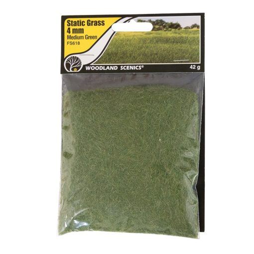 Woodland Scenics WFS618 4mm Static Grass Medium Green (Multiple Scales)