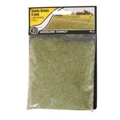 Woodland Scenics WFS619 4mm Static Grass Light Green (Multiple Scales)