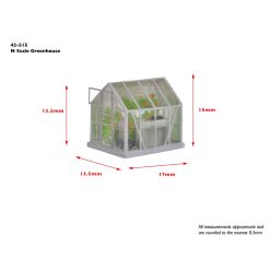 Alternative view of Graham Farish Scenecraft 42-515 Greenhouses x 2 (N Gauge)