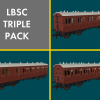 Rapido Trains 978201 LBSC Mahogany ‘Evolution’ Non-Corridor Carriage Pack (OO Gauge)