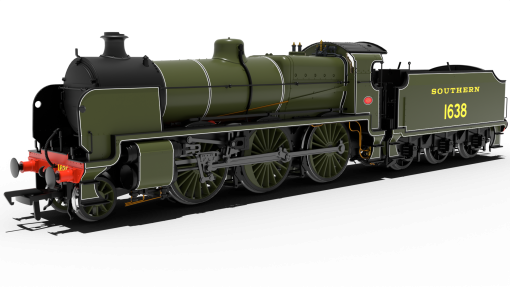 Rapido Trains 992003 SR U Class No.1638 – SR Lined Olive Dcc Ready 21 Pin Socket (OO Gauge) Free Postage