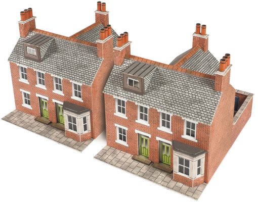 Metcalfe PN103 Terraced Houses In Red Brick (N Gauge)
