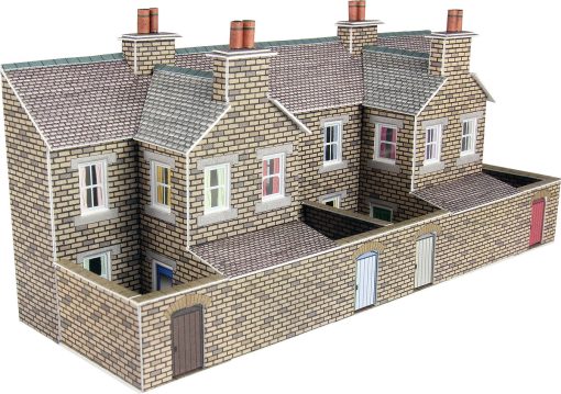 Metcalfe PN177 Low Relief Stone Terraced House Backs (N Gauge)