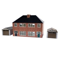 ATD Models ATD001 1930s Semi Detached House Card Kit (OO Gauge)