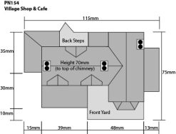 Alternative view of Metcalfe PN154 Village Shop & Cafe (N Gauge)
