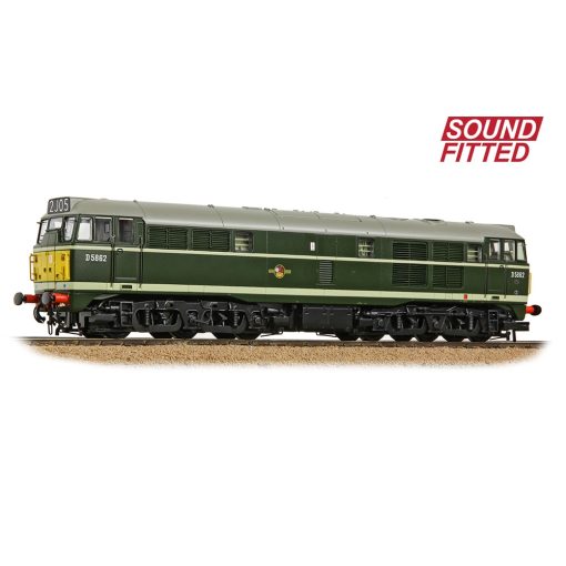 Bachmann Branchline 35-802ASF Class 30 D5862 BR Green (Small Yellow Panels) Dcc Sound (OO Gauge) Free Postage